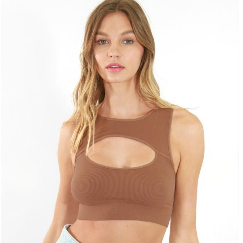 Brown Cutout Bralette